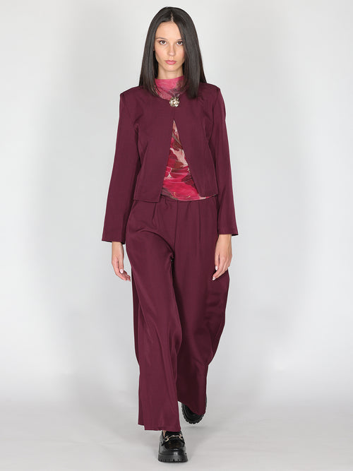 Pantalone palazzo con pinces