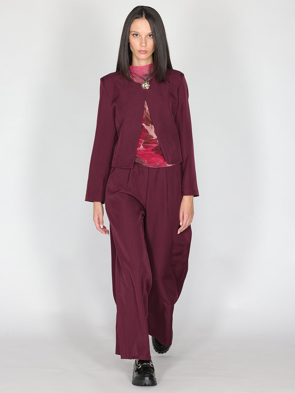 Pantalone palazzo con pinces