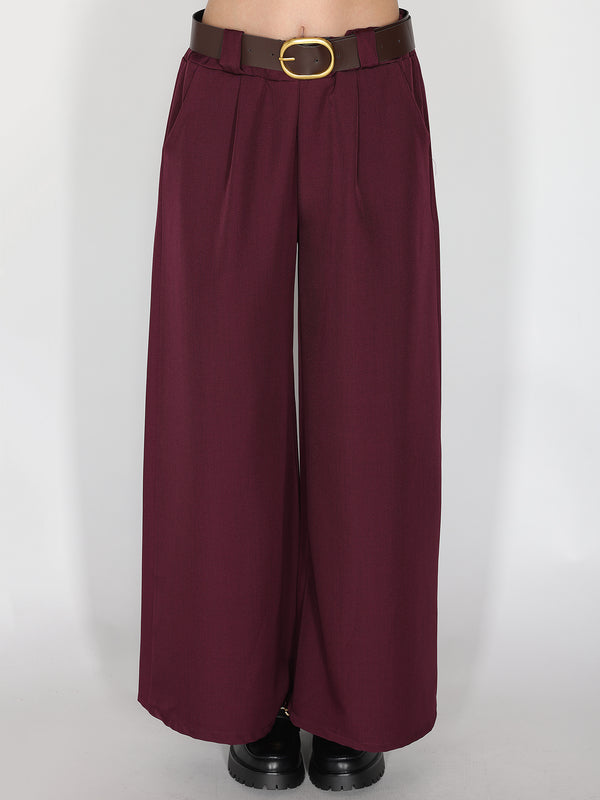 Pantalone palazzo con pinces