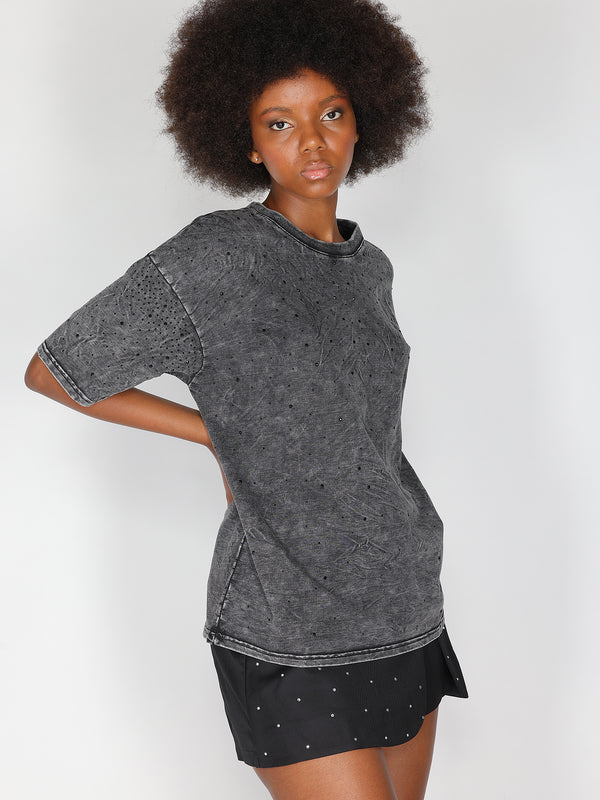 T-shirt con strass