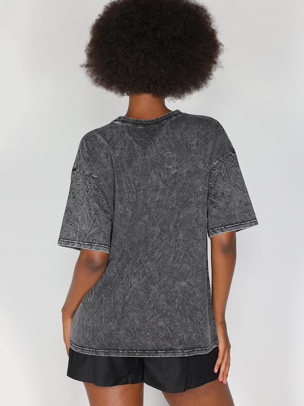 T-shirt con strass