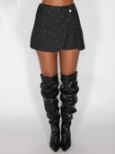 Pantalone corto con strass