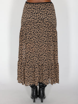 Gonna animalier con balze
