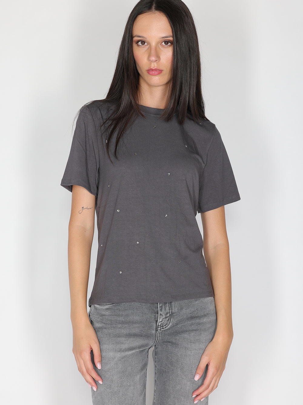 T-shirt con strass