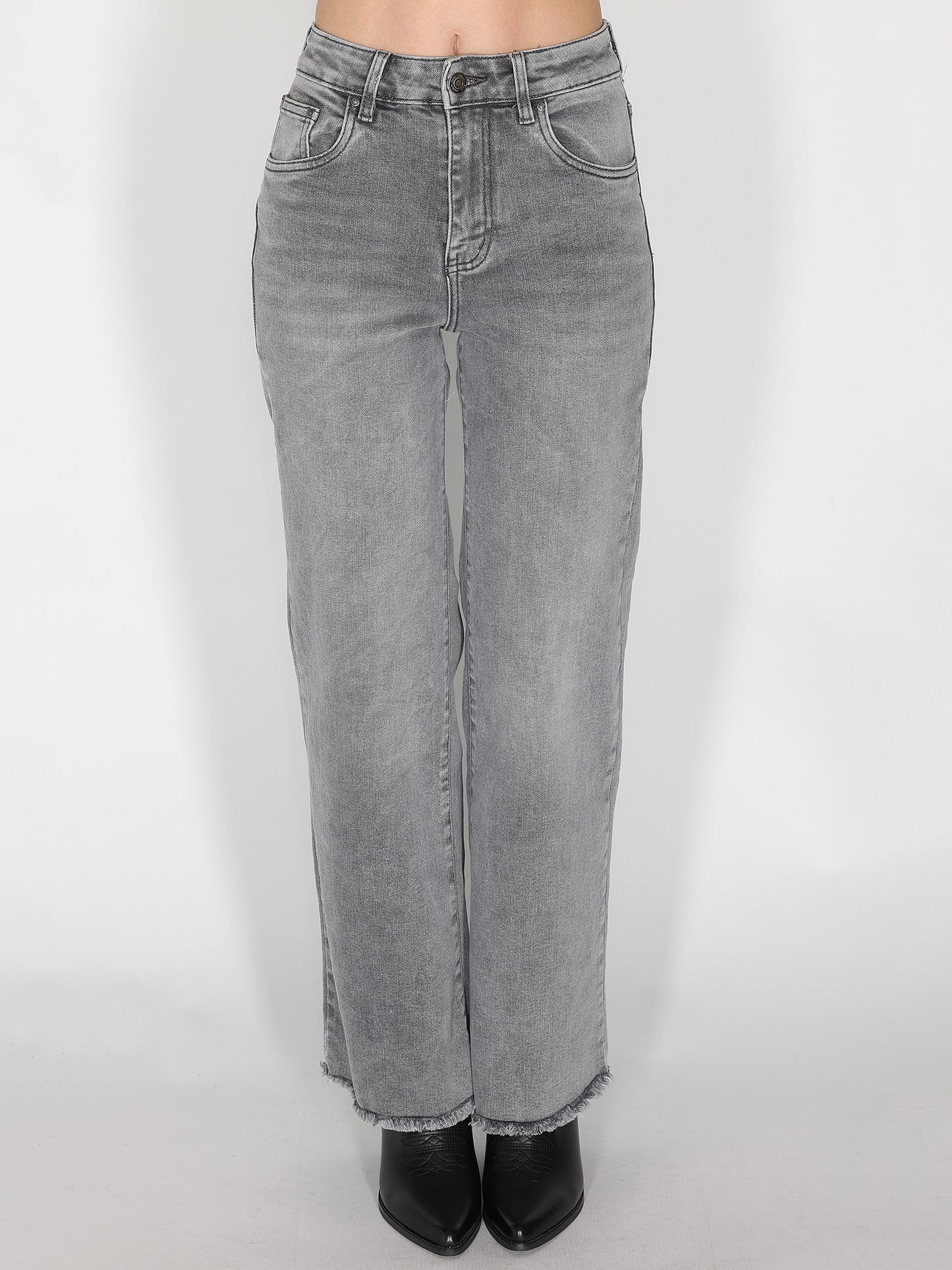 Jeans Grigio a palazzo