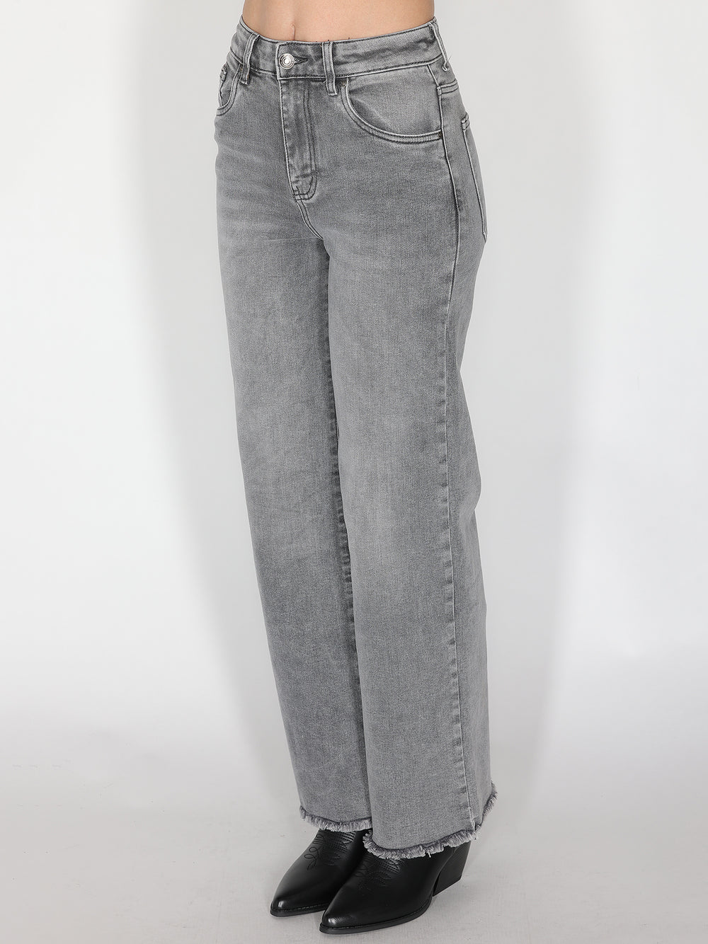 Jeans Grigio a palazzo