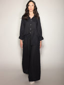 Camicia in lino con tasca