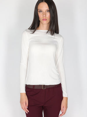 Maglia collo barchetta