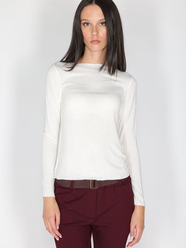 Maglia collo barchetta