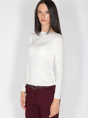 Maglia collo barchetta