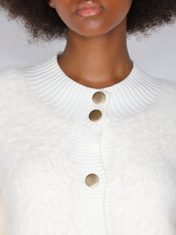 Giacca in maglia bottoni oro