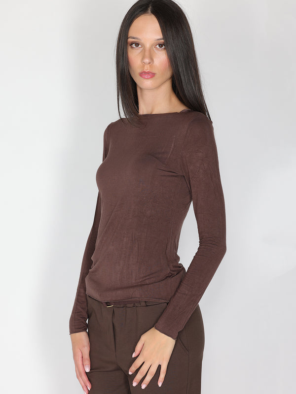 Maglia collo barchetta