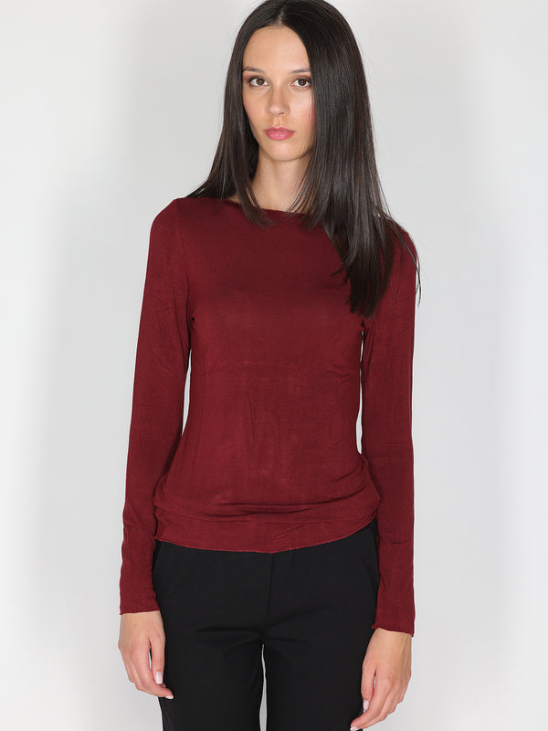 Maglia collo barchetta