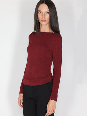 Maglia collo barchetta