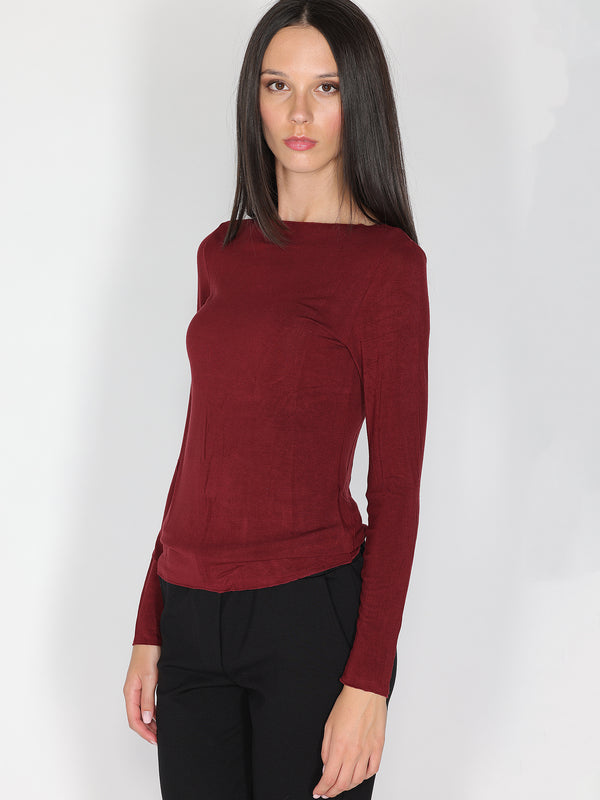 Maglia collo barchetta