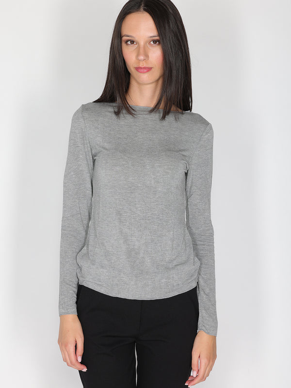 Maglia collo barchetta