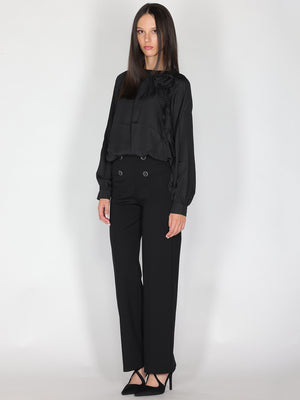 Pantalone palazzo con bottoni