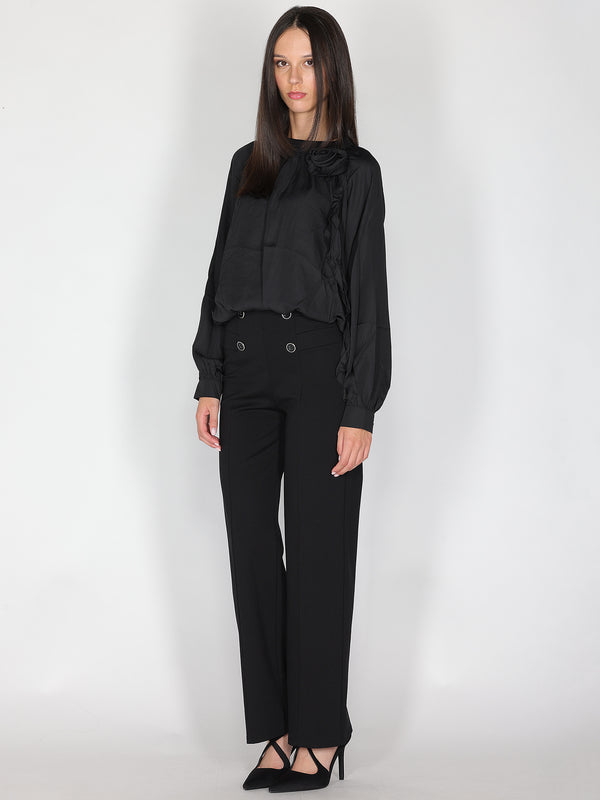 Pantalone palazzo con bottoni