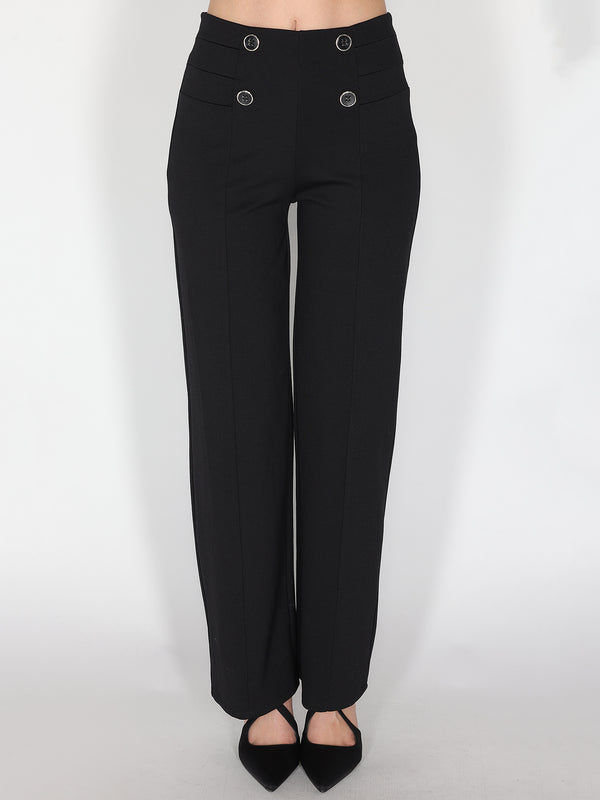 Pantalone palazzo con bottoni