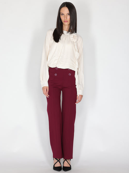 Pantalone palazzo con bottoni