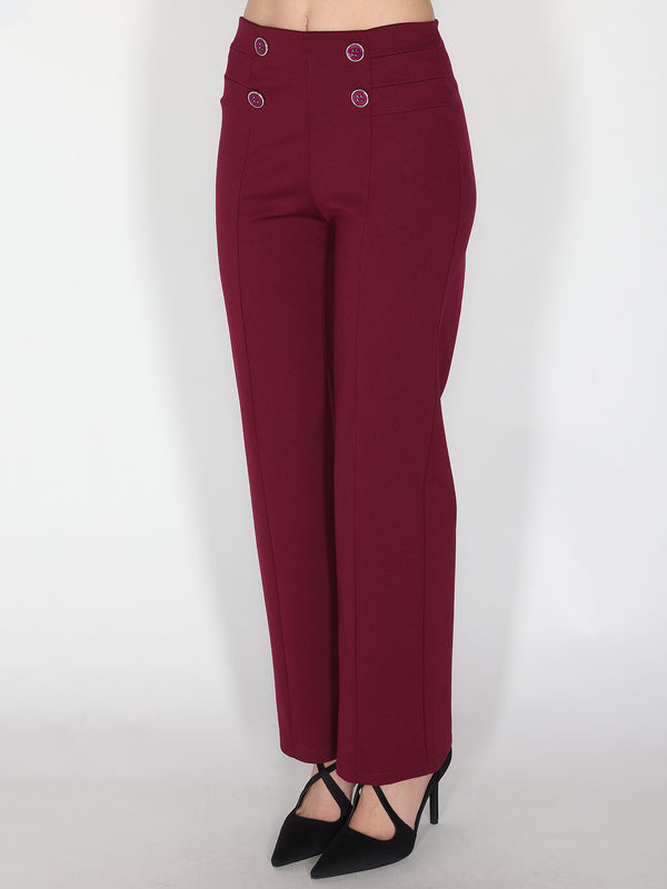 Pantalone palazzo con bottoni