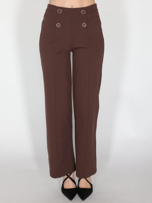 Pantalone palazzo con bottoni