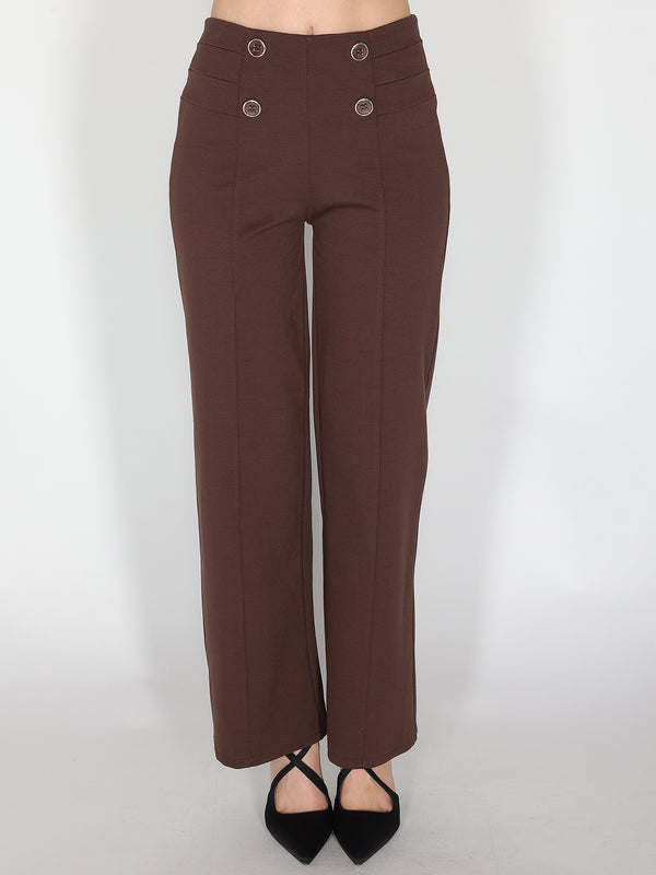 Pantalone palazzo con bottoni