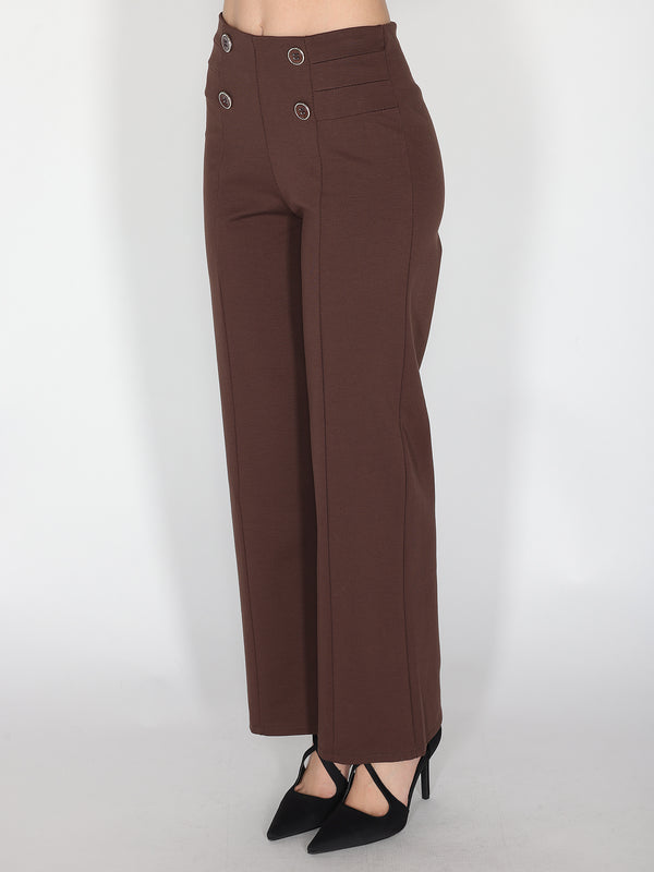 Pantalone palazzo con bottoni