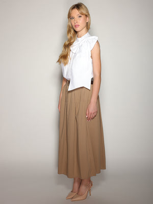 Top in cotone con fiocco