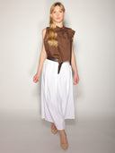 Top in cotone con fiocco