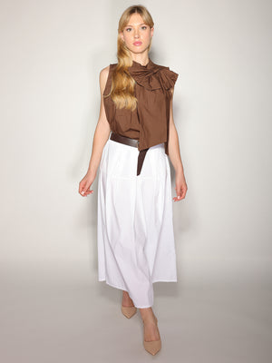 Top in cotone con fiocco