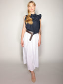 Top in cotone con fiocco