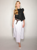 Top in cotone con fiocco