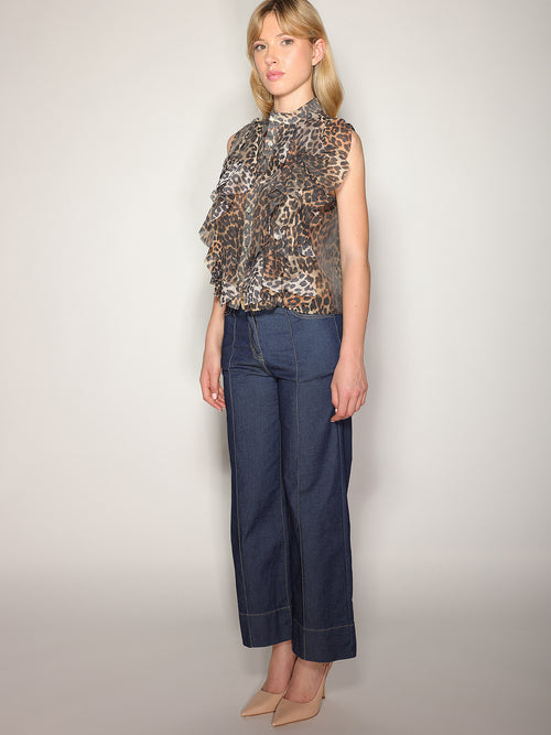 Pantaloni in chambray