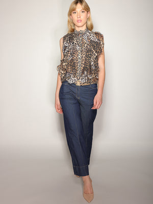 Pantaloni in chambray