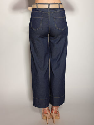 Pantaloni in chambray