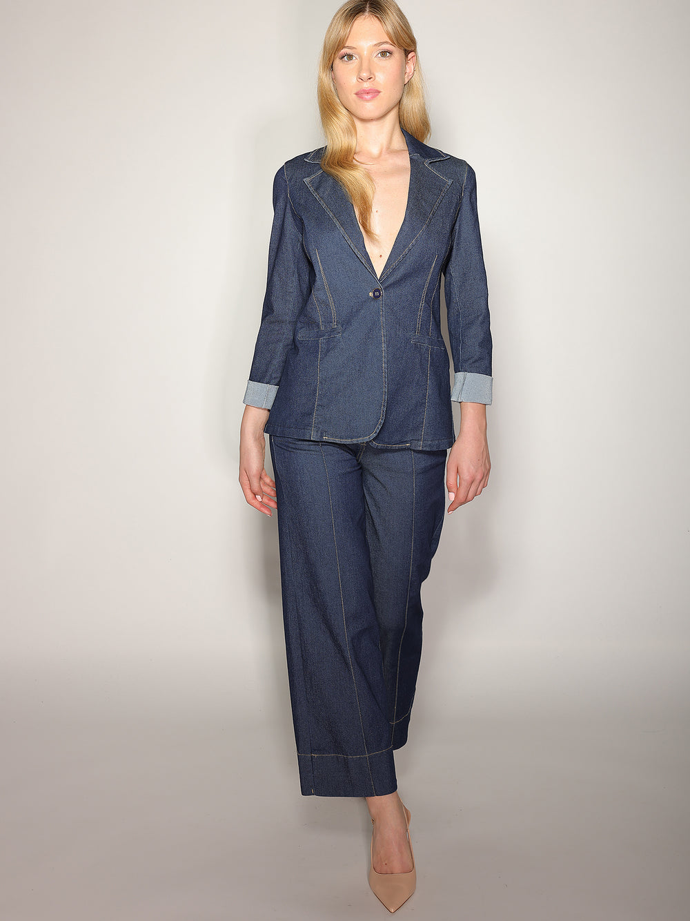 Giacca in chambray