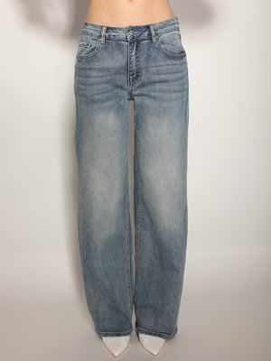 Jeans in cotone a palazzo