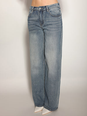 Jeans in cotone a palazzo