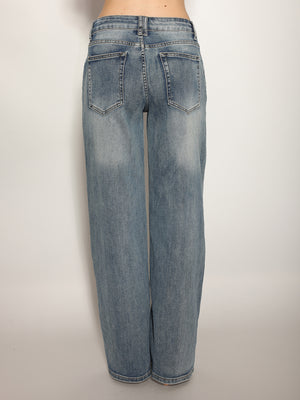 Jeans in cotone a palazzo