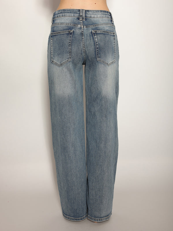Jeans in cotone a palazzo