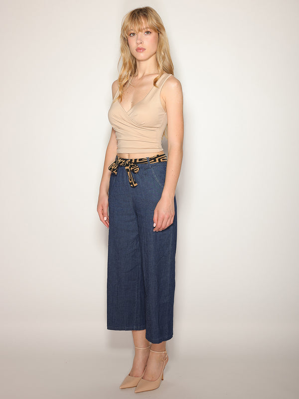Pantaloni in chambray