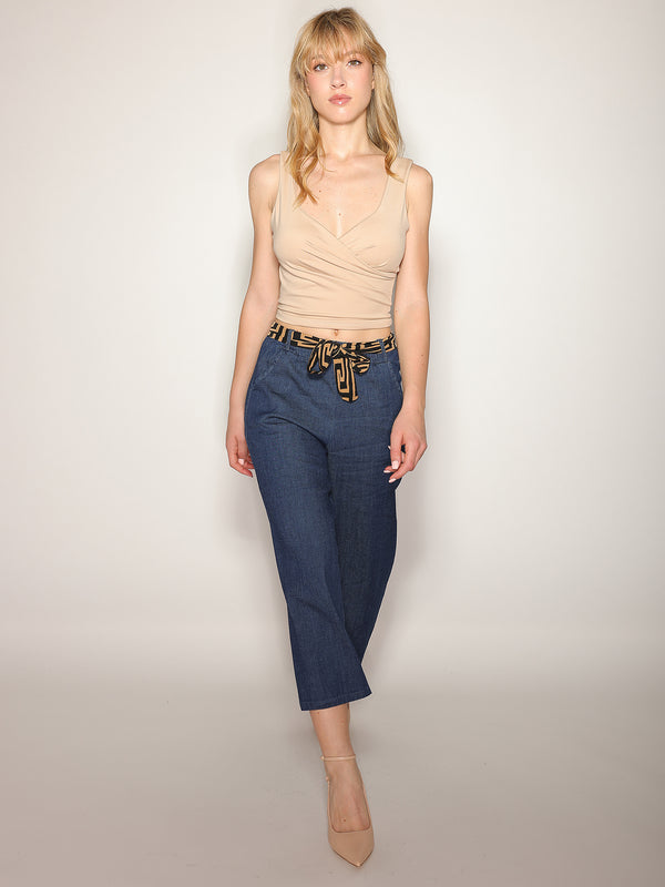 Pantaloni in chambray