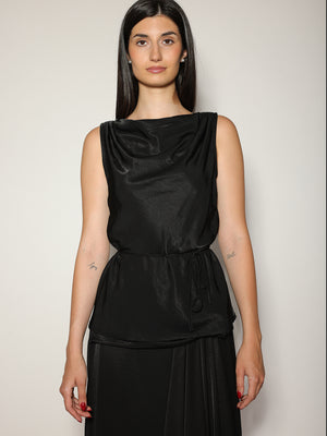 Top Nero con cintura