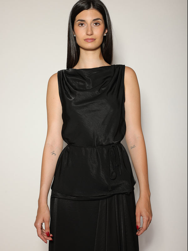 Top Nero con cintura