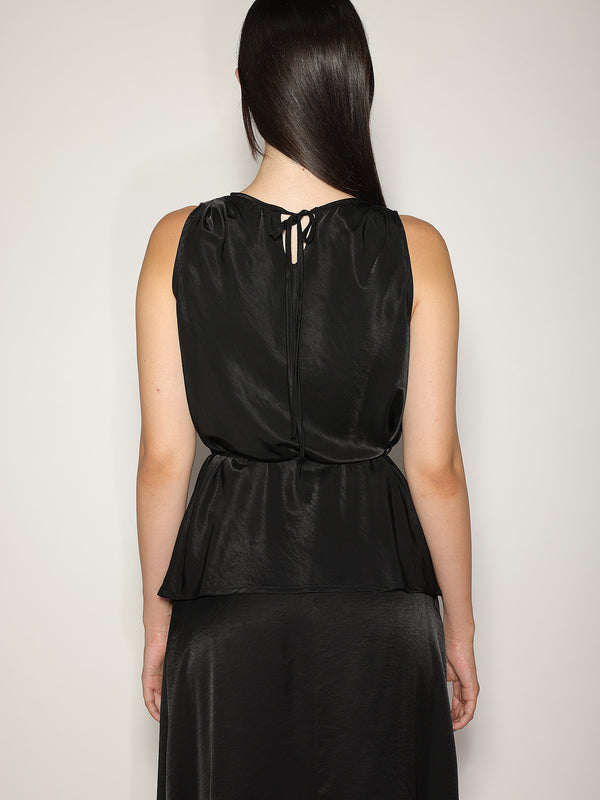 Top Nero con cintura