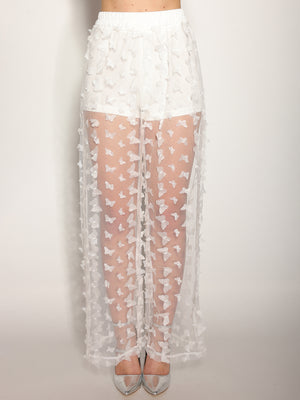 Pantaloni Bianco in tulle