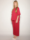 Pantalone palazzo misto cotone