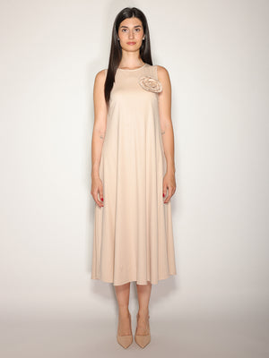Abito Beige con rosa