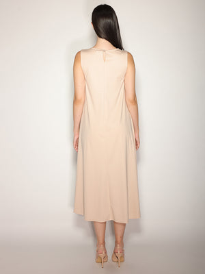 Abito Beige con rosa
